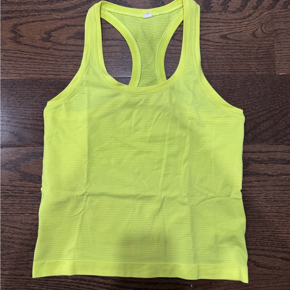 Lululemon Athletica Fitted Yellow Tank Top
